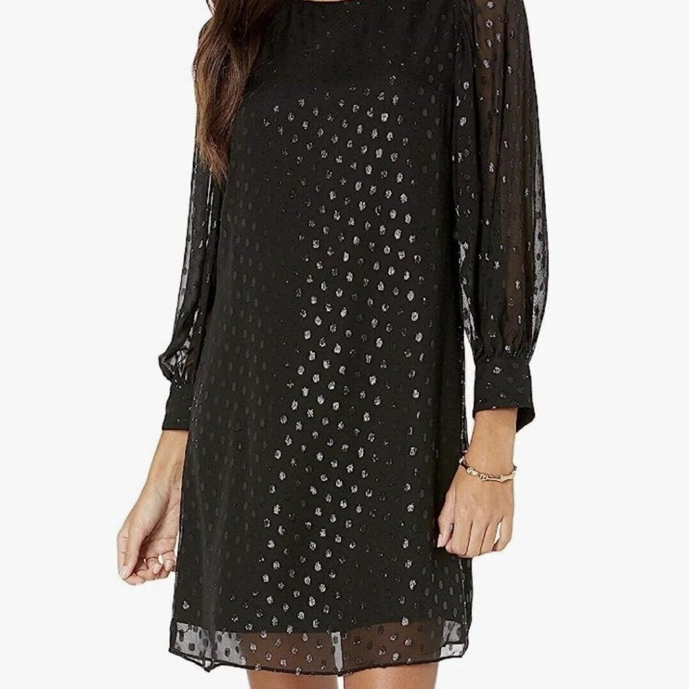 Lilly Pulitzer Maisel Silk Dress Onyx with Gold Clasp